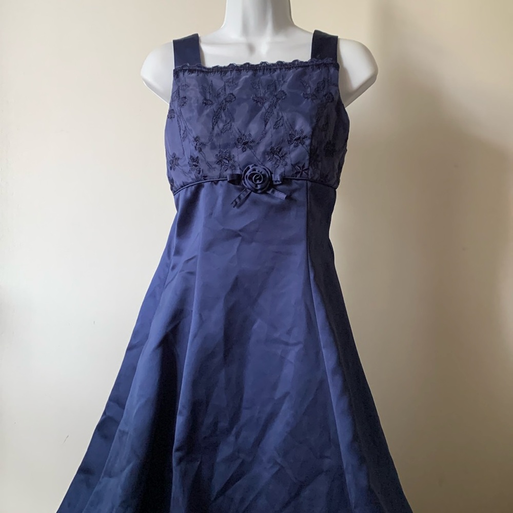 Jessica McClintock Bridal blue A-line gown
